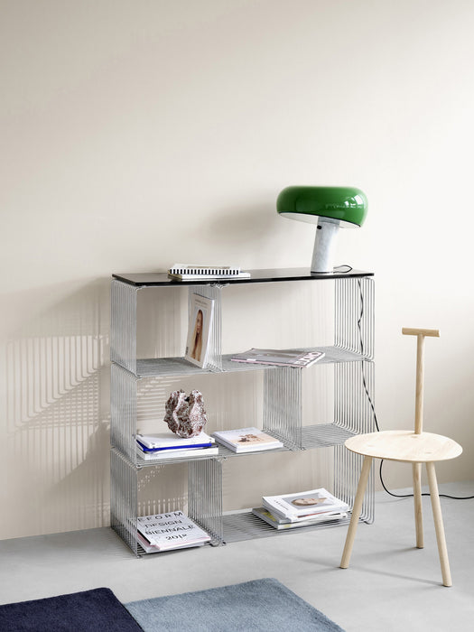 Marble Top Panel Panton Wire Extended for Modular Shelf System W 70 cm