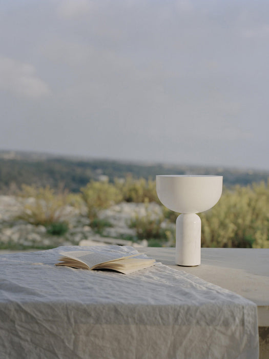 Kizu Small Portable Marble LED Table Lamp, Dimmable