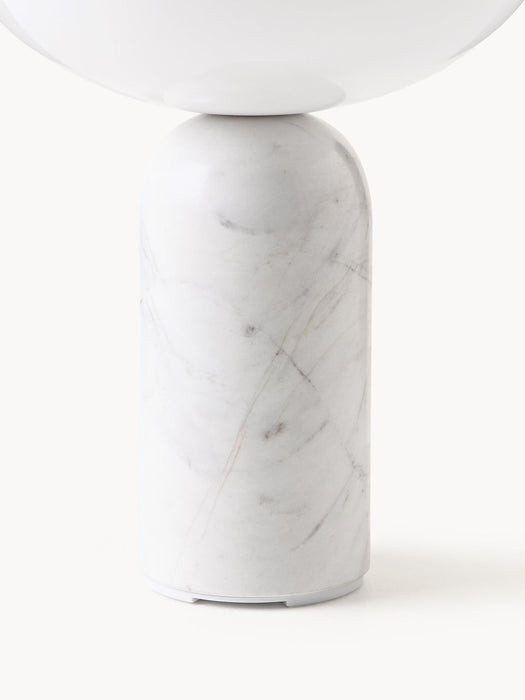 Kizu Small Portable Marble LED Table Lamp, Dimmable