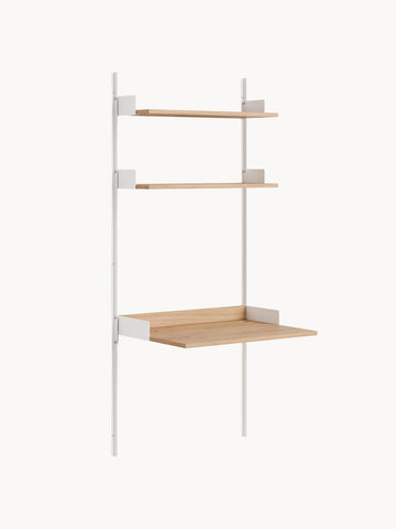 New Works Wall Desk with Shelves