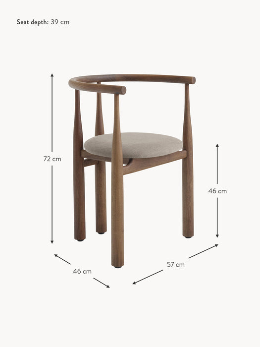 Walnut Wood Armchair Bukowski