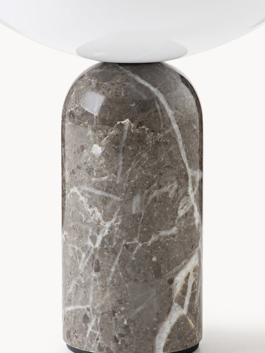 Kizu Small Portable Marble LED Table Lamp, Dimmable