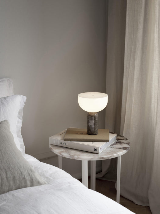 Kizu Small Portable Marble LED Table Lamp, Dimmable