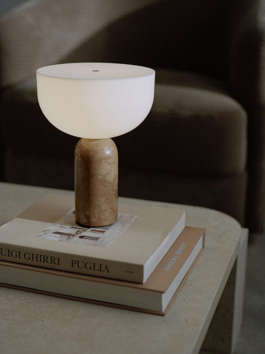 Kizu Small Portable Marble LED Table Lamp, Dimmable