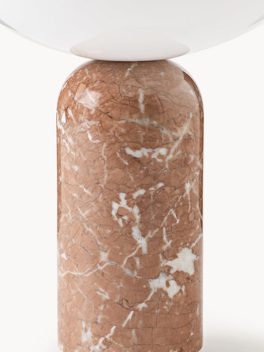 Kizu Small Portable Marble LED Table Lamp, Dimmable
