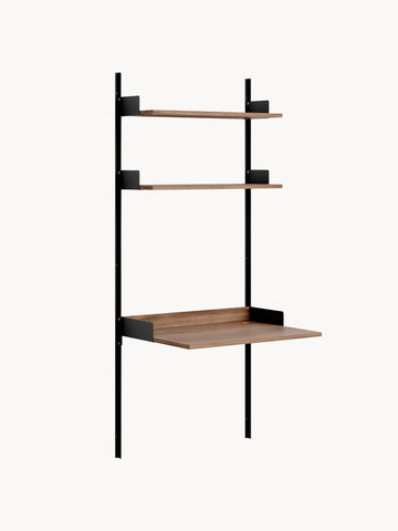 New Works Wall Desk with Shelves