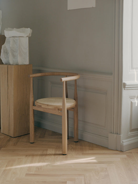 Oak Wood Dining Chair Bukowski with Armrests