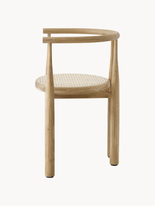 Oak Wood Dining Chair Bukowski with Armrests