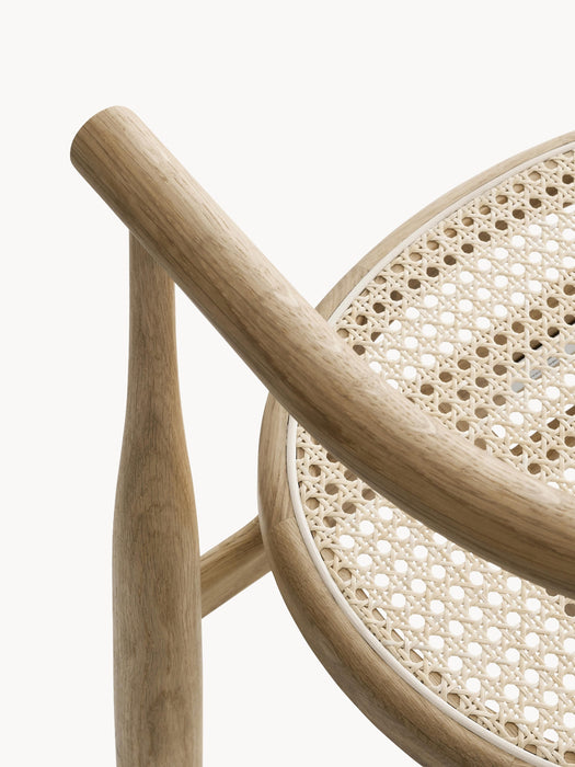 Oak Wood Dining Chair Bukowski with Armrests