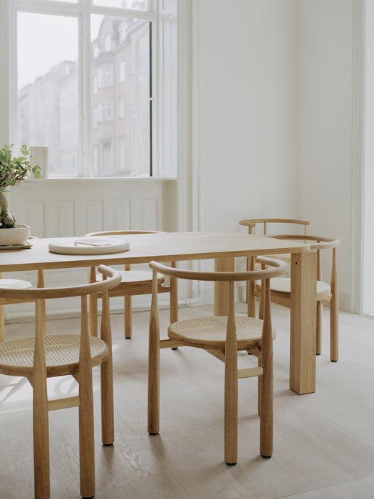 Oak Wood Dining Chair Bukowski with Armrests