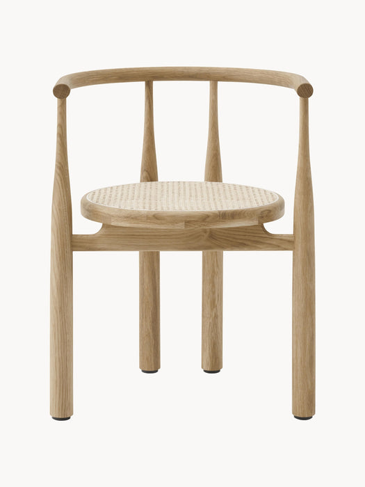 Oak Wood Dining Chair Bukowski with Armrests