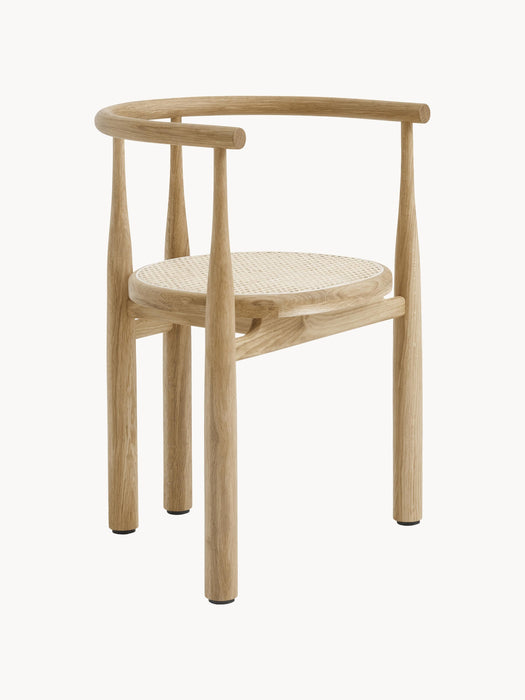 Oak Wood Dining Chair Bukowski with Armrests