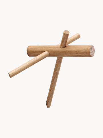 Sticks Wooden Wall Hooks, Set of 2