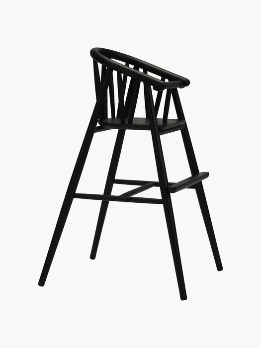 Kids Handmade Oak Wood High Chair Saga