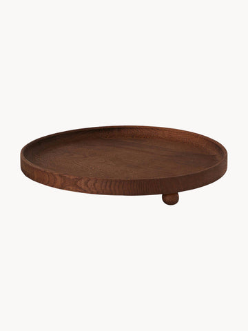 Round Oak Serving Tray Inka