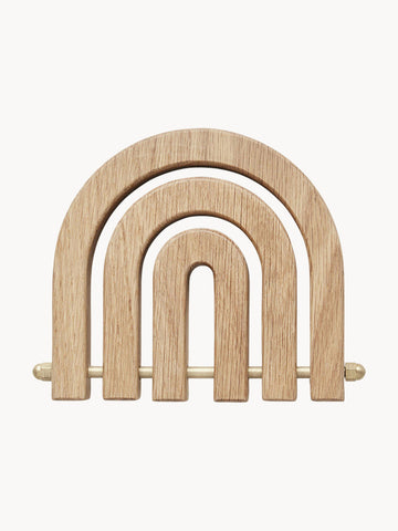 Oak Wood Pot Stand Rainbow