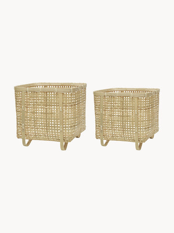 Bamboo Baskets Sporta, Set of 2