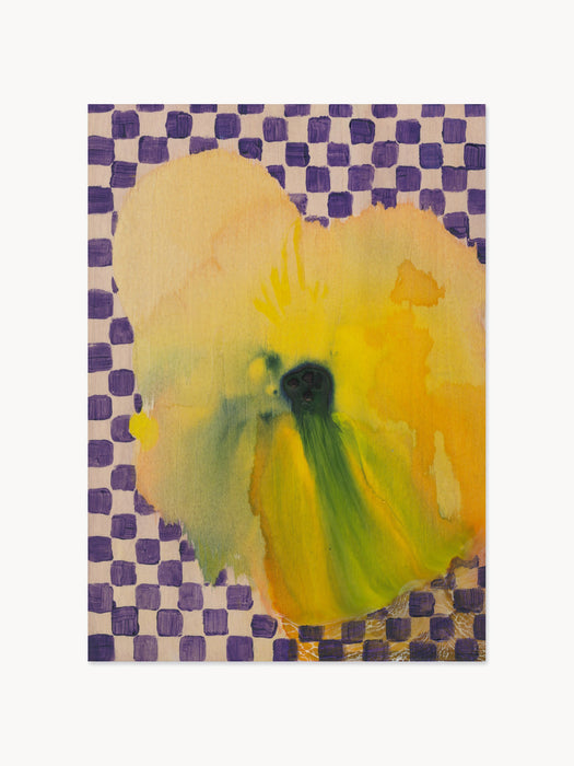 Poster Flower with Checks 02