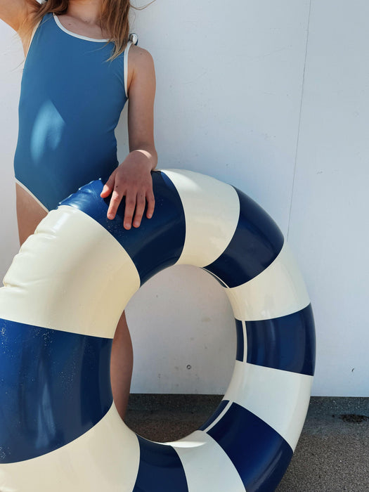 Hand-Printed Swim Ring Cannes Blue in various sizes