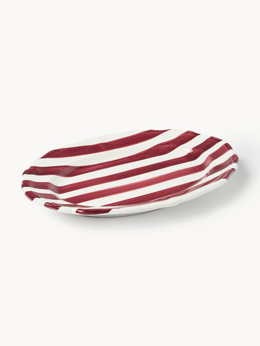 Handmade Serving Platter Rayure