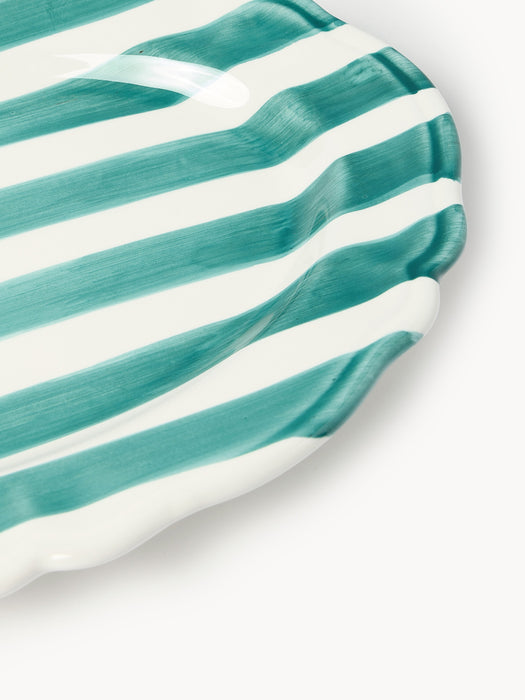 Handmade Serving Platter Rayure
