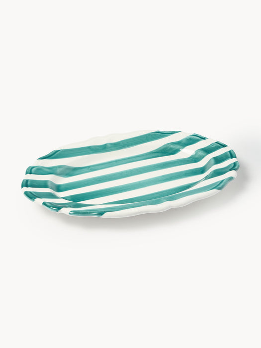 Handmade Serving Platter Rayure