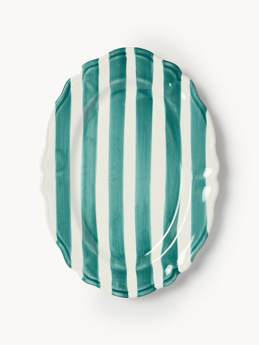 Handmade Serving Platter Rayure