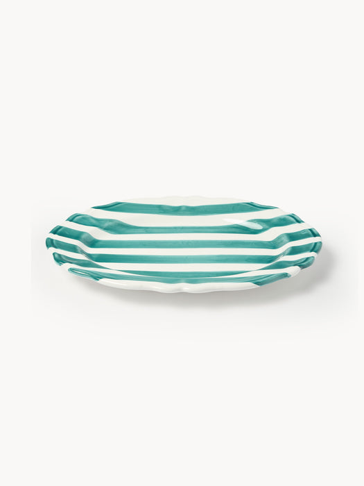 Handmade Serving Platter Rayure