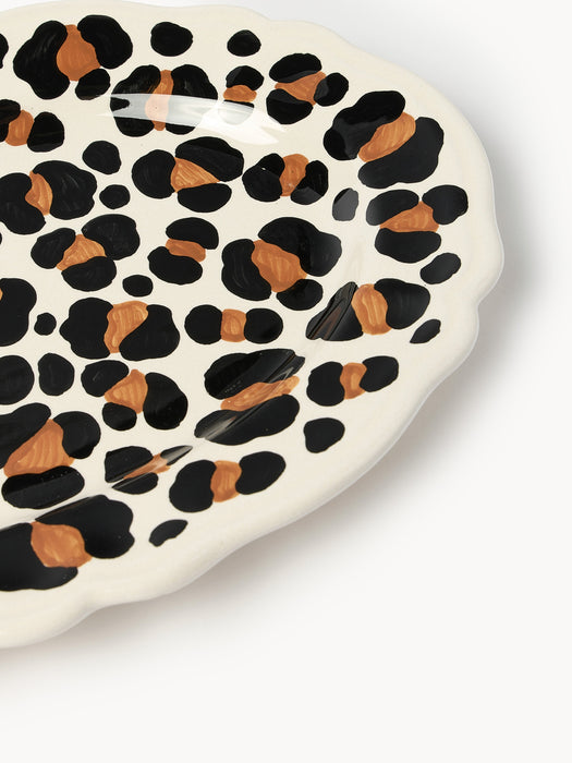 Handmade Serving Platter Leopardo