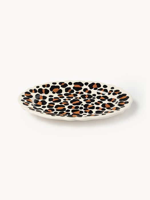 Handmade Serving Platter Leopardo