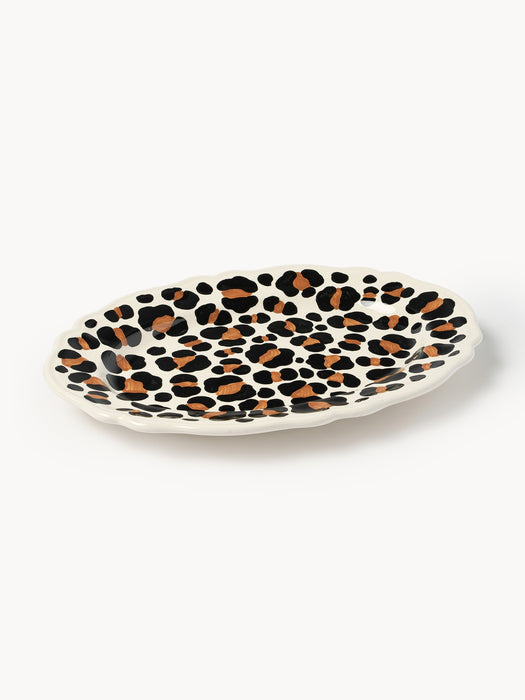 Handmade Serving Platter Leopardo