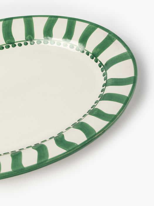Handmade Serving Platter Rayure Sole