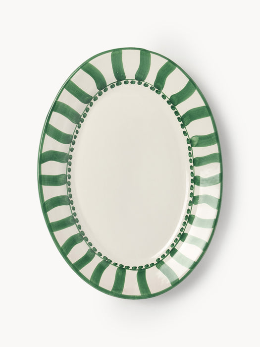 Handmade Serving Platter Rayure Sole