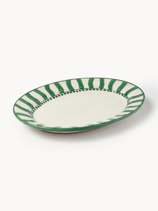Handmade Serving Platter Rayure Sole