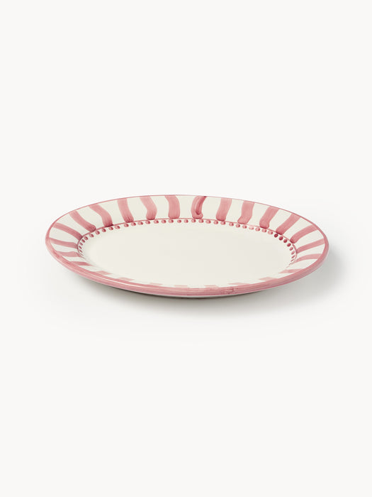 Handmade Serving Platter Rayure Sole
