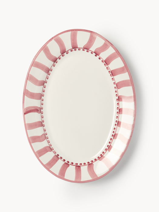Handmade Serving Platter Rayure Sole