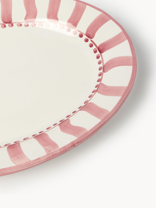 Handmade Serving Platter Rayure Sole