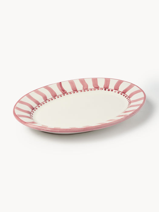Handmade Serving Platter Rayure Sole