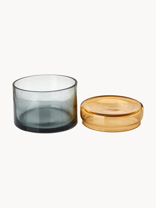 Chic Mouth-Blown Jars with Caps, Set of 3