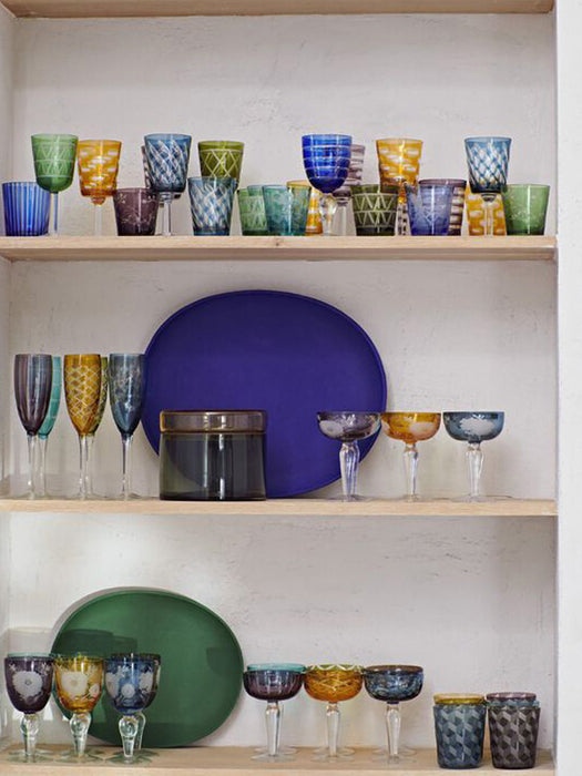 Chic Mouth-Blown Jars with Caps, Set of 3