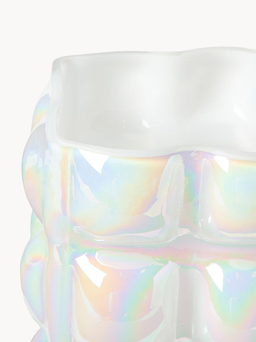 Bubble Mouth-Blown Vase, H 18 cm
