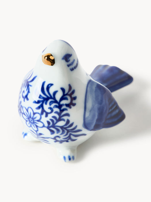 Blue Bird Handpainted Decorative Objects, Set of 4