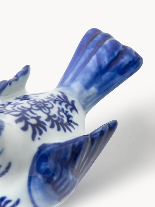 Blue Bird Handpainted Decorative Objects, Set of 4