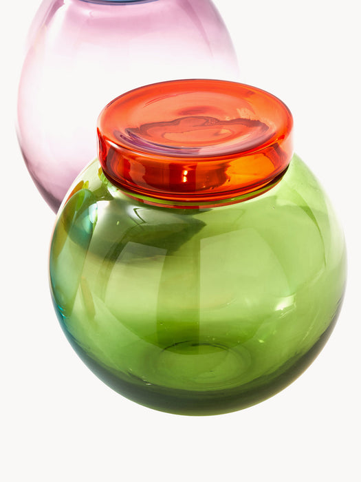 Bloated Jars with Caps, Set of 4