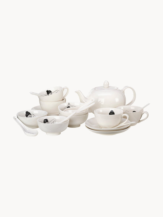 Snack Bowls Undressed with Spoons Set of 4