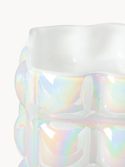 Bubble Mouth-Blown Vase, H 27 cm