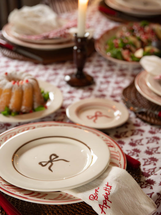 Hand-Painted Breakfast Plate Bow
