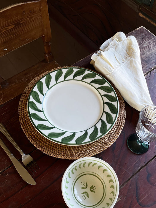 Hand-Painted Dinner Plate Swirl