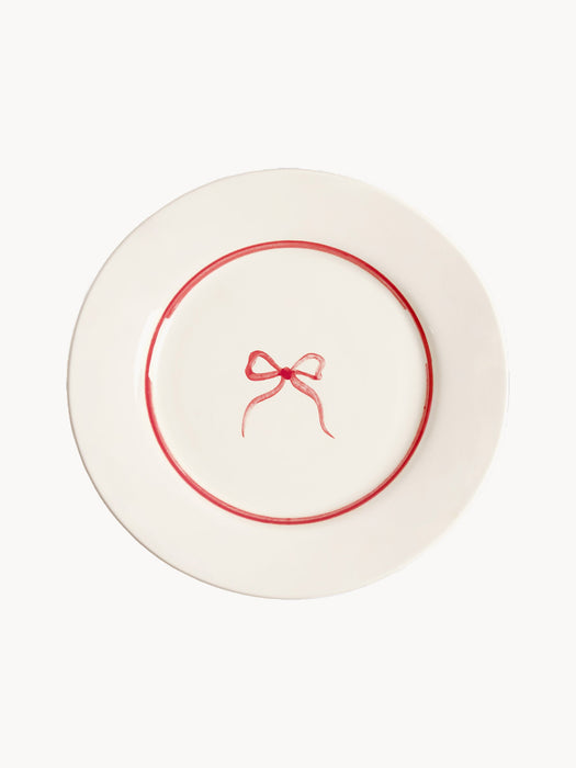 Hand-Painted Breakfast Plate Bow