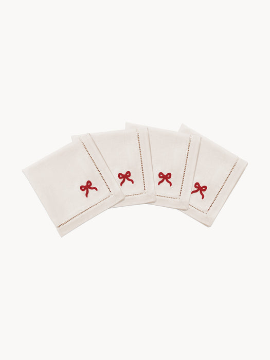 Handmade Napkins Bow Set of 4